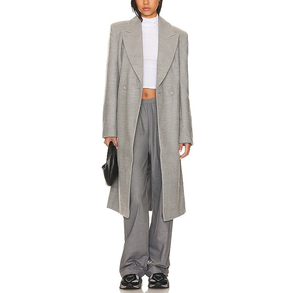 Lovers And Friends X 'Rachel' Silver Polyester Adeline Coat Size XS